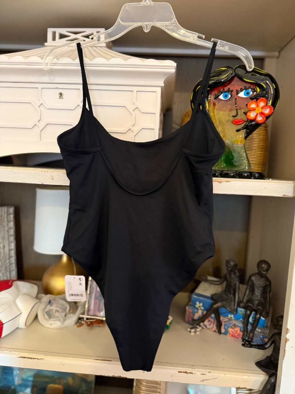 Toast Swim Small one piece swimsuit high cut radiant black Large L nw - Picture 5 of 5